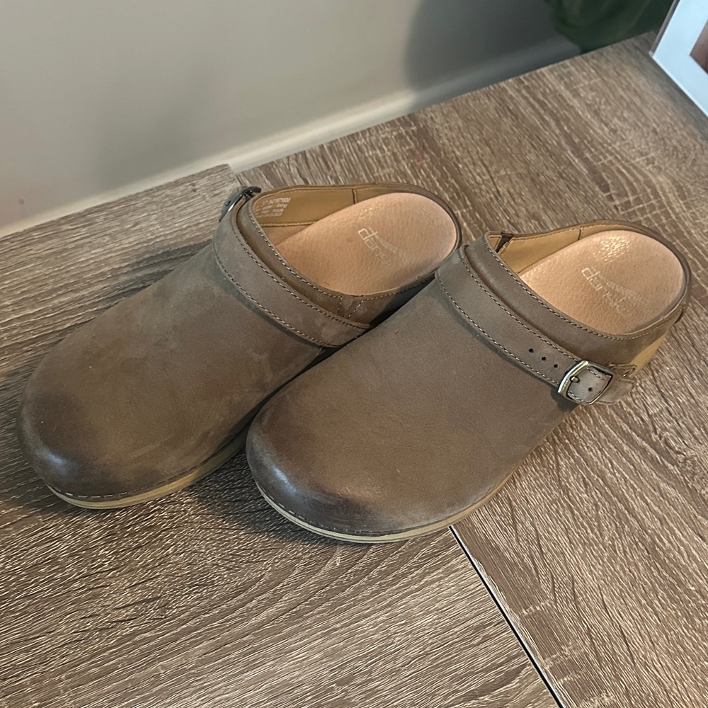 Dansko Brown Leather Mules